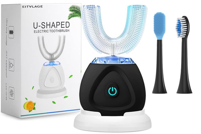 EITVLAGE 360 Ultrasonic Toothbrush, Automatic Toothbrushes Auto Sonic Tooth Brush, Teeth whitening Brush with Timer & Wireless Charging 360° Ultrasonic Electric Toothbrush for Adult - Image 1