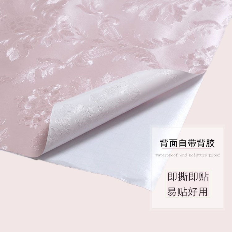 Plain Wallpaper Simple And Warm Linen Pattern Stereo Silk Living Room Bedroom Wallpaper El Engineering Wallpaper Self-Adhesive - Image 3