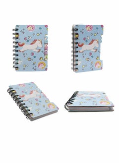 Y&D Spiral Notebook, Mini Cartoon Unicorn Diary, Pocket Notepad for Accounting Notes Write Diary Memo Painting (3pcs)  - Image 3