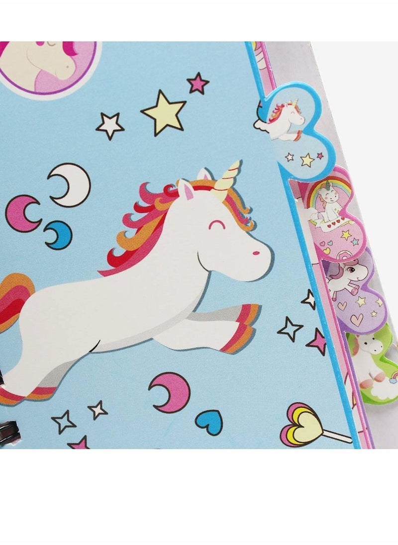 Y&D - Spiral Notebook, Mini Cartoon Unicorn Diary, Pocket Notepad for Accounting Notes Write Diary Memo Painting (3pcs) - Image 1