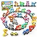 Vanmor Wooden Train Set for Toddlers SnapConnection Animal Trains Magnetic Alphabet Train Learning Toys STEM Preschool Toys ABC and Animal Play Set for Kids Ages 35 - Image 3