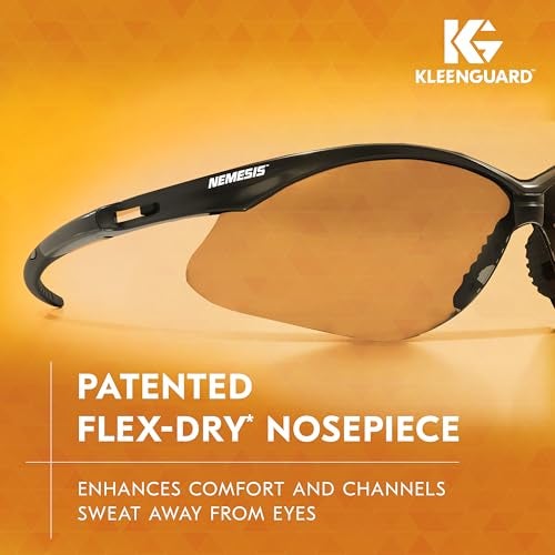 KleenGuard™ V30 Nemesis™ Safety Glasses (25679), with KleenVision™ Anti-Fog Coating, Clear Lenses, Black Frame, Unisex for Men and Women (Qty 12) - Image 4