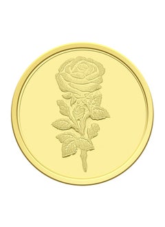 FK Jewellers Gold 22KT Flower Design 10 Grams Coin  - Image 4