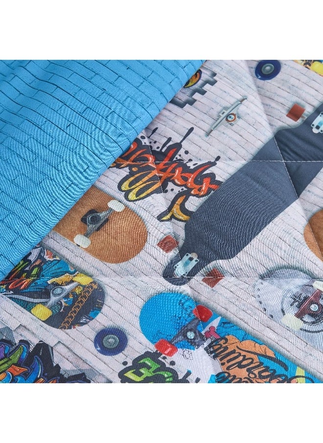 Home Box Tom Gearhead Skate 2-Piece Twin Microfiber Comforter Set 220 x 160 cm  - Image 2