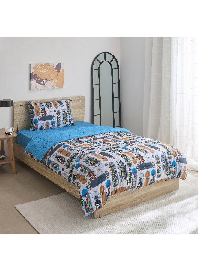 Home Box Tom Gearhead Skate 2-Piece Twin Microfiber Comforter Set 220 x 160 cm  - Image 5