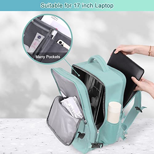 Sinaliy Large Travel Backpack for Women, 40L Carry On Backpack, 17 Inch Laptop Waterproof Backpack, College Bookbag, Backpack for Women, as Person Item Flight Approved - Image 5
