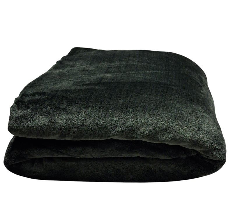 CHANDRAVATI Premium Plush Solid Summer Single Bed Dohar/Ac Blanket | 200 GSM Reversible Lightweight Cozy Soft for Single Bed, Sofa, Couch, Travel & Camping || (Green, Single) - Image 2