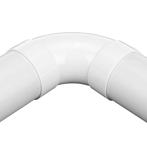 NDS PVC S&D 90° Long-Turn Elbow, 4-Inch, for Hub X Hub Solvent-Weld Connections, for use with 4-Inch Sewer and Drain Pipe, White - Image 5