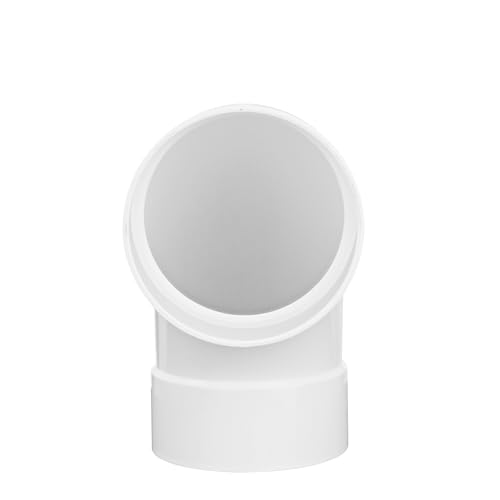NDS PVC S&D 90° Long-Turn Elbow, 4-Inch, for Hub X Hub Solvent-Weld Connections, for use with 4-Inch Sewer and Drain Pipe, White - Image 3