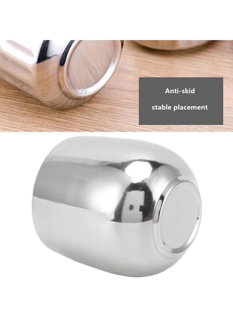 GGOOT 4PCS Coffee Mug, Double Wall Coffee Cup, 200ML Rustproof Safe Stainless Steel Insulated Coffee Mug with Non Slip Design for Drinking Coffee, Hot Water, Tea and Other Beverages - Image 2