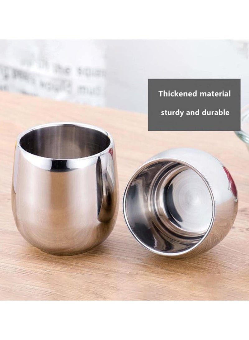 GGOOT 4PCS Coffee Mug, Double Wall Coffee Cup, 200ML Rustproof Safe Stainless Steel Insulated Coffee Mug with Non Slip Design for Drinking Coffee, Hot Water, Tea and Other Beverages - Image 4