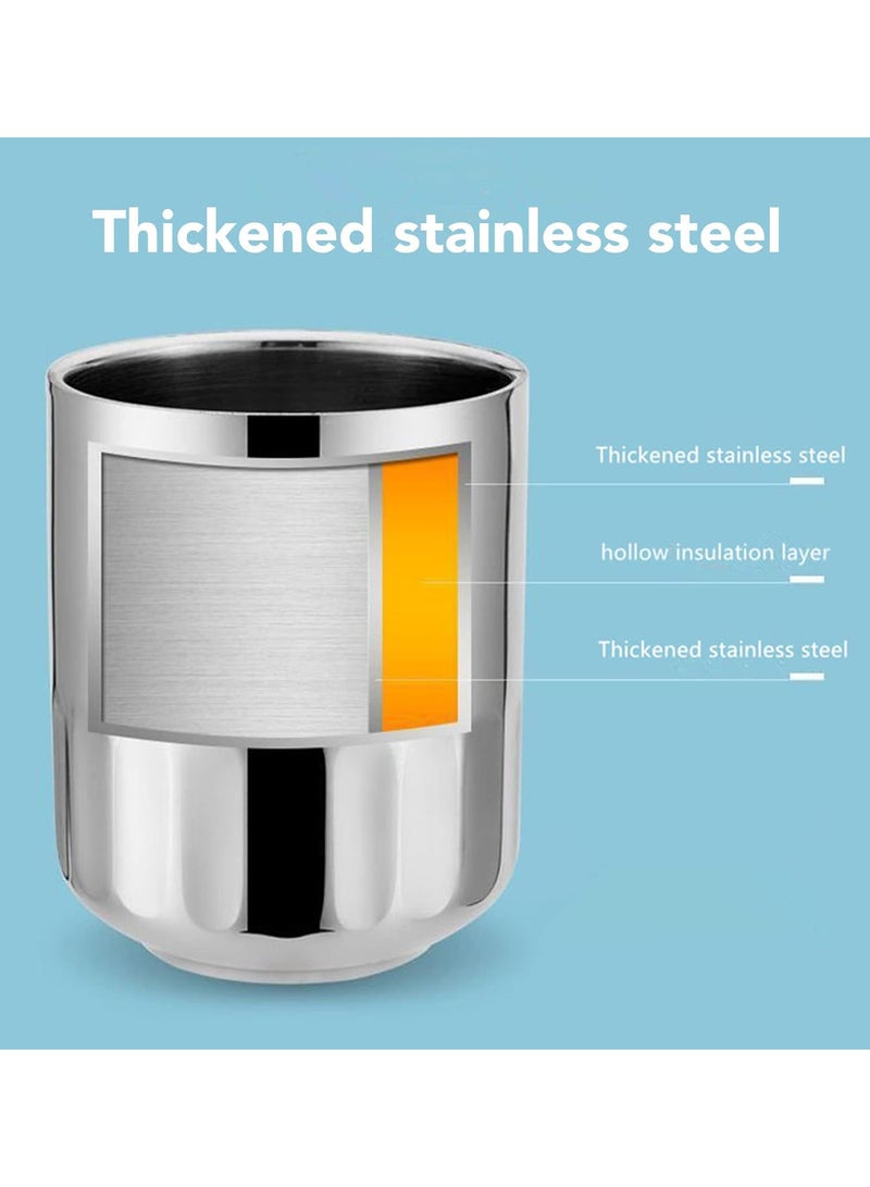 GGOOT 4PCS Coffee Mug, Double Wall Coffee Cup, 200ML Rustproof Safe Stainless Steel Insulated Coffee Mug with Non Slip Design for Drinking Coffee, Hot Water, Tea and Other Beverages - Image 5