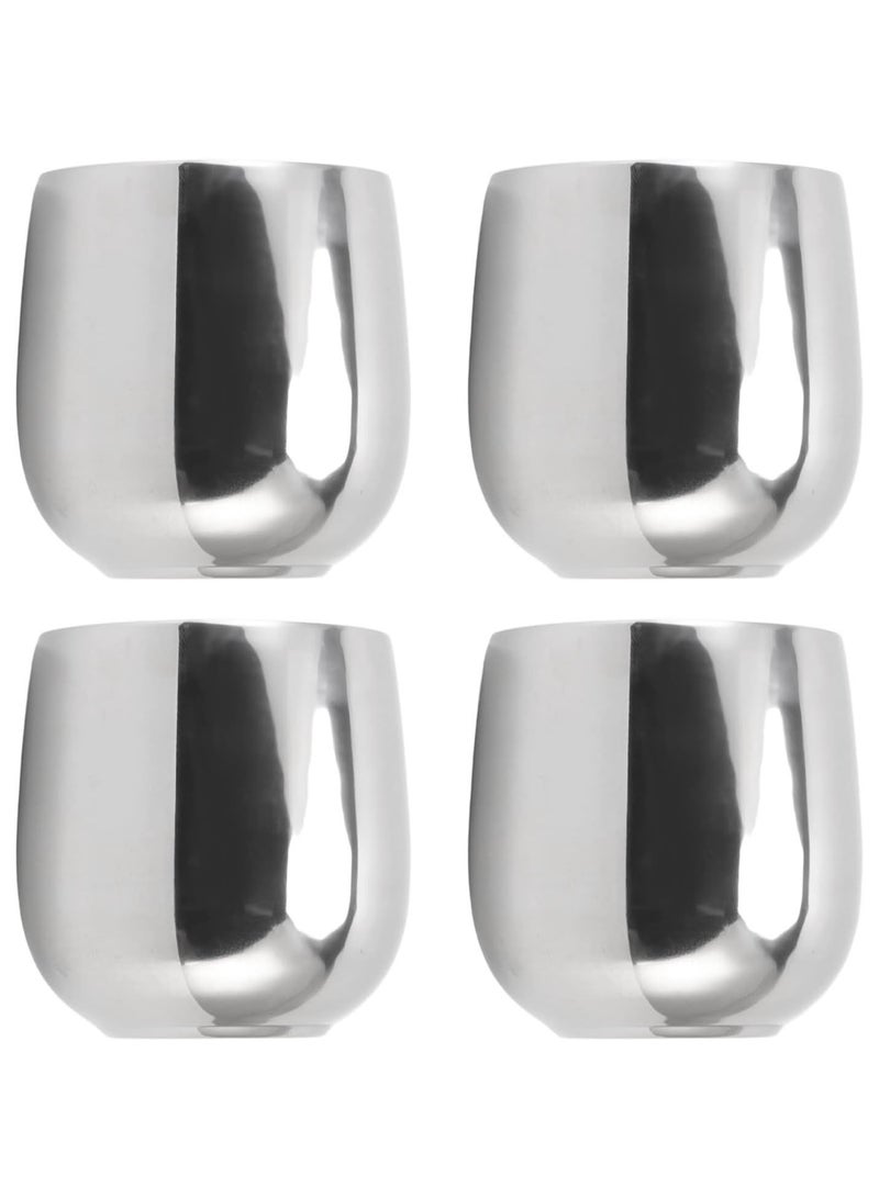 GGOOT 4PCS Coffee Mug, Double Wall Coffee Cup, 200ML Rustproof Safe Stainless Steel Insulated Coffee Mug with Non Slip Design for Drinking Coffee, Hot Water, Tea and Other Beverages - Image 1