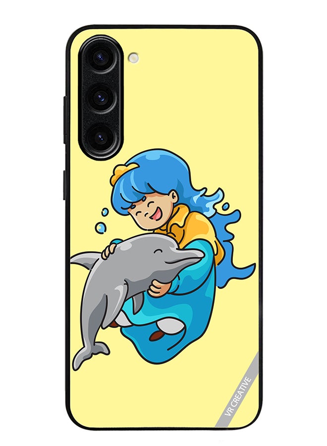 VR CREATIVE Protective Case Cover For Samsung Galaxy S24 Plus Blue Princess Design Multicolour - Image 1