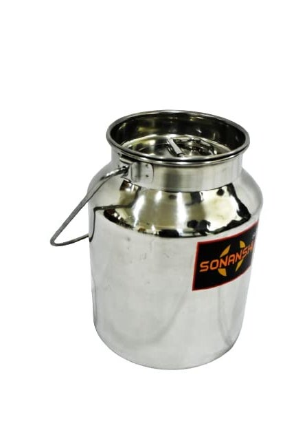 Sonanshi Sonanshi Stainless Steel Bina Jod/Jointless Milk Can/Milk Barni/Milk Pot/Oil Can with Lid (2 Litre)  - Image 3