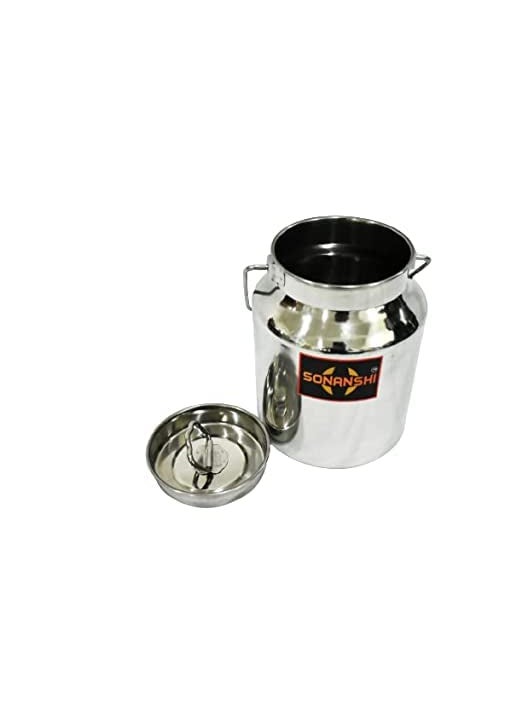 Sonanshi Sonanshi Stainless Steel Bina Jod/Jointless Milk Can/Milk Barni/Milk Pot/Oil Can with Lid (2 Litre)  - Image 4
