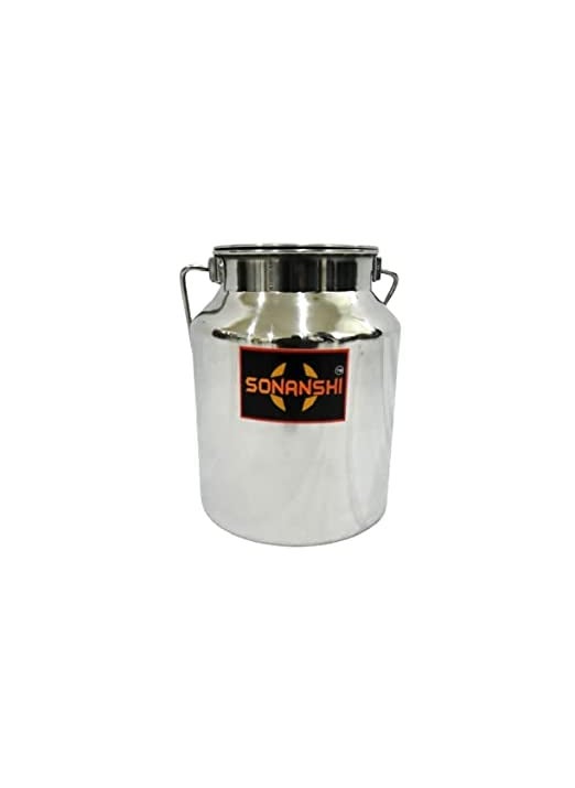 Sonanshi Sonanshi Stainless Steel Bina Jod/Jointless Milk Can/Milk Barni/Milk Pot/Oil Can with Lid (2 Litre)  - Image 2