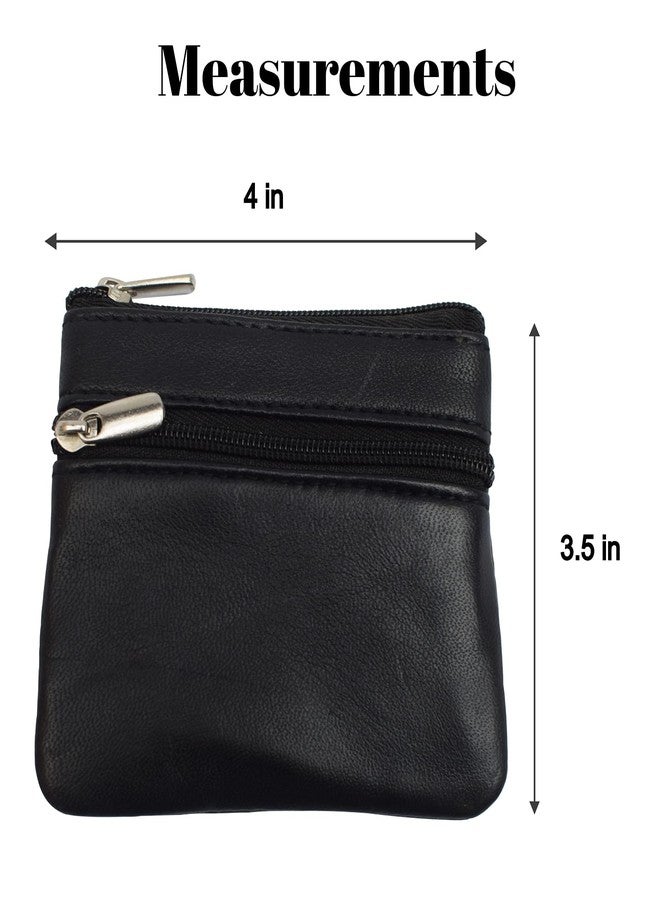 MARSHAL Genuine Leather Coin Change Purse Key Ring #810 - Image 3