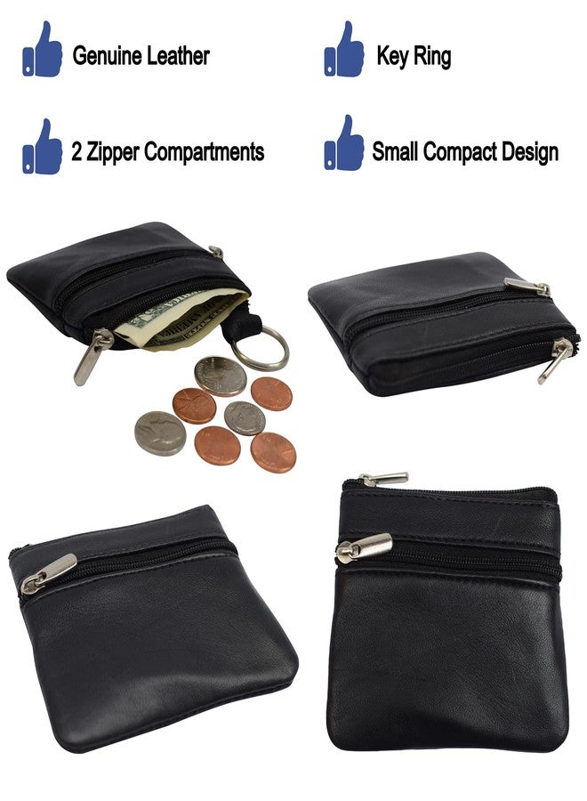 MARSHAL Genuine Leather Coin Change Purse Key Ring #810 - Image 4