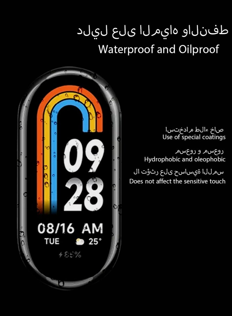 3 PC Xiaomi Band 8 Screen Protectors, [Anti-Oil] [Anti-Bubble] [HD Clear] Full Protection Soft Screen Protector Glass Film Explosion-proof LCD Watch for Xiaomi Band 8  - Image 5
