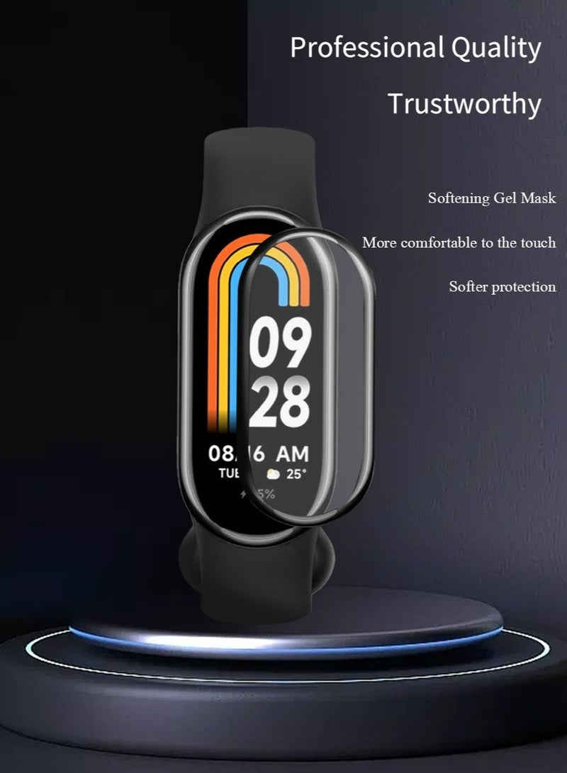 3 PC Xiaomi Band 8 Screen Protectors, [Anti-Oil] [Anti-Bubble] [HD Clear] Full Protection Soft Screen Protector Glass Film Explosion-proof LCD Watch for Xiaomi Band 8  - Image 3