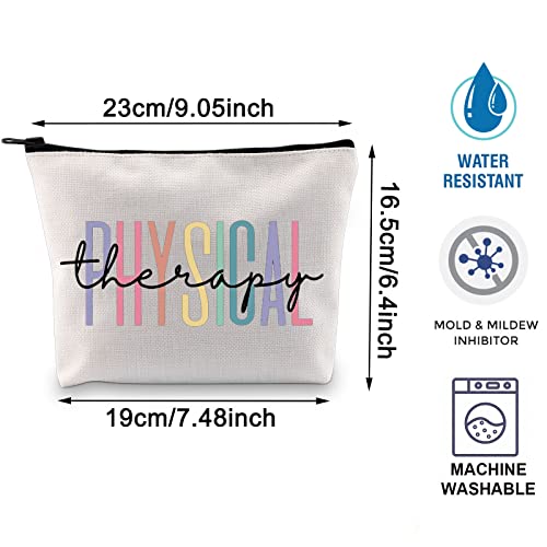 BLUPARK Physical Therapy Gift Cosmetic Bag Multicolor Marble Canvas Cosmetic Case for Travel - Image 2