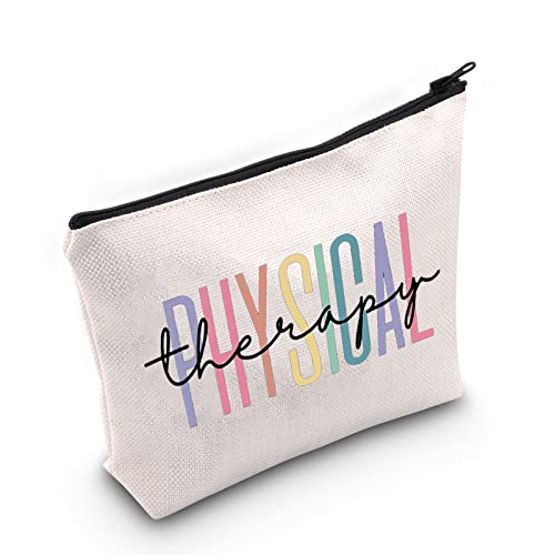 BLUPARK Physical Therapy Gift Cosmetic Bag Multicolor Marble Canvas Cosmetic Case for Travel - Image 1