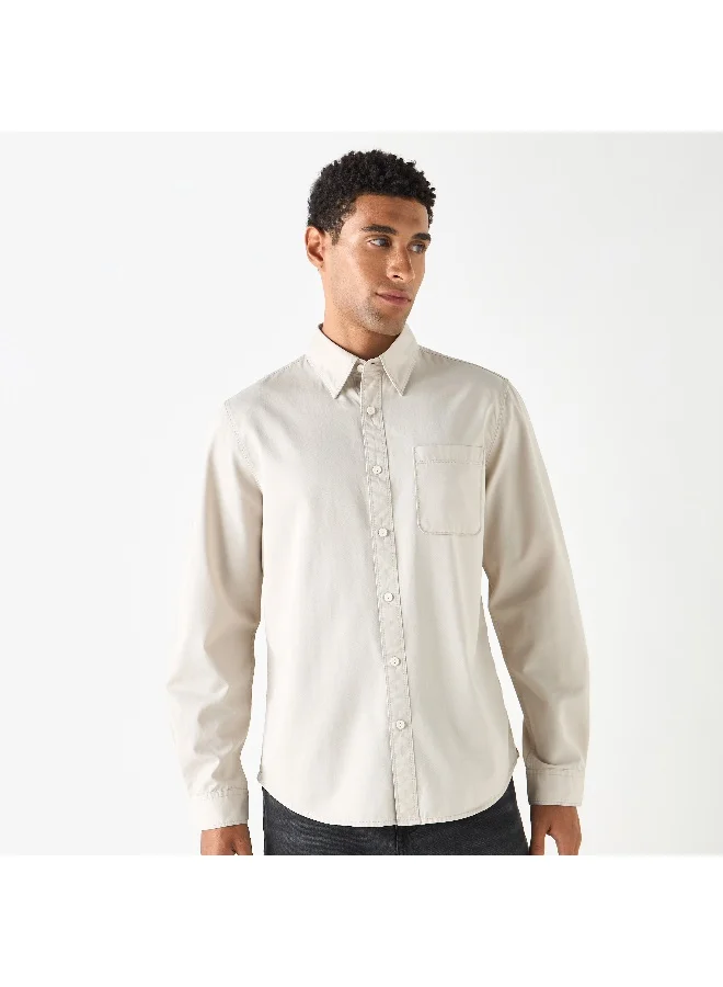 Lee Cooper Lee Cooper Regular Fit Shirt with Long Sleeves and Pocket