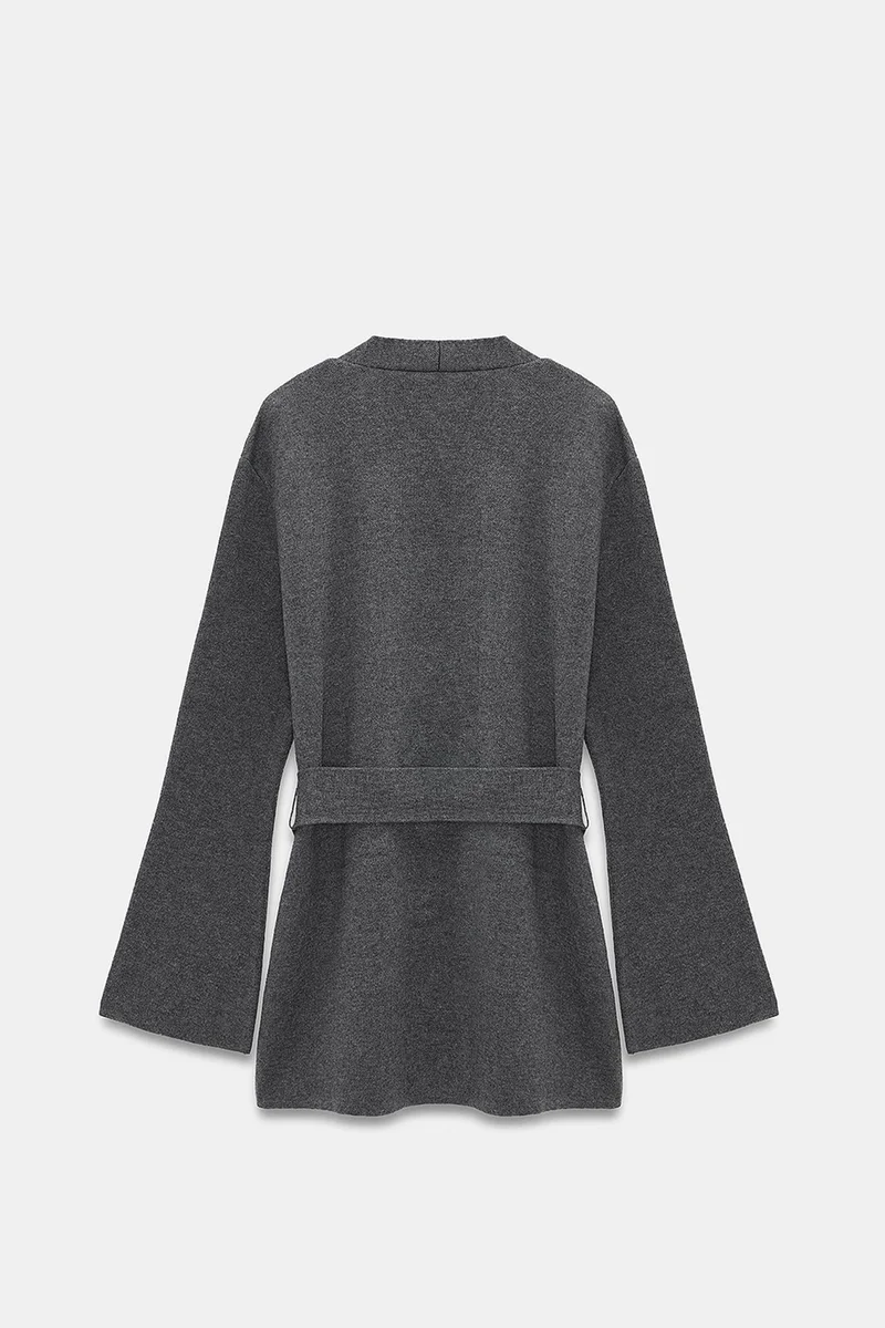 Dilvin Charcoal Grey DILVIN Women's Acrylic Wool Blend Cardigan for Women | Best Price UAE