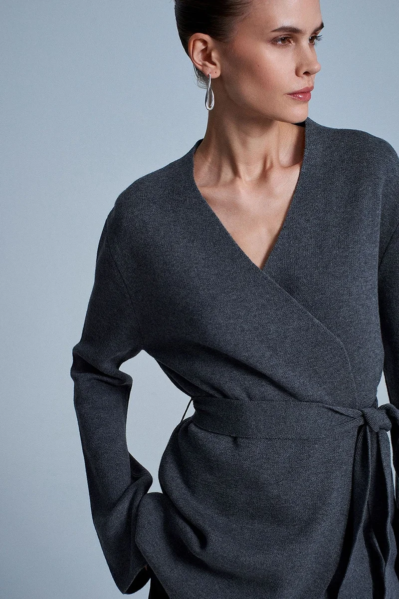 DILVIN Women's Acrylic Wool Blend Cardigan