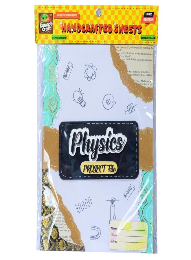 KOMODO CRAFT KOMODO Handcrafted Project Sheets/Physics / A4 Size Sheets / 180 GSM/Pack For 20 Sheets/Ideal For School Project, Stationery/Students - Image 1