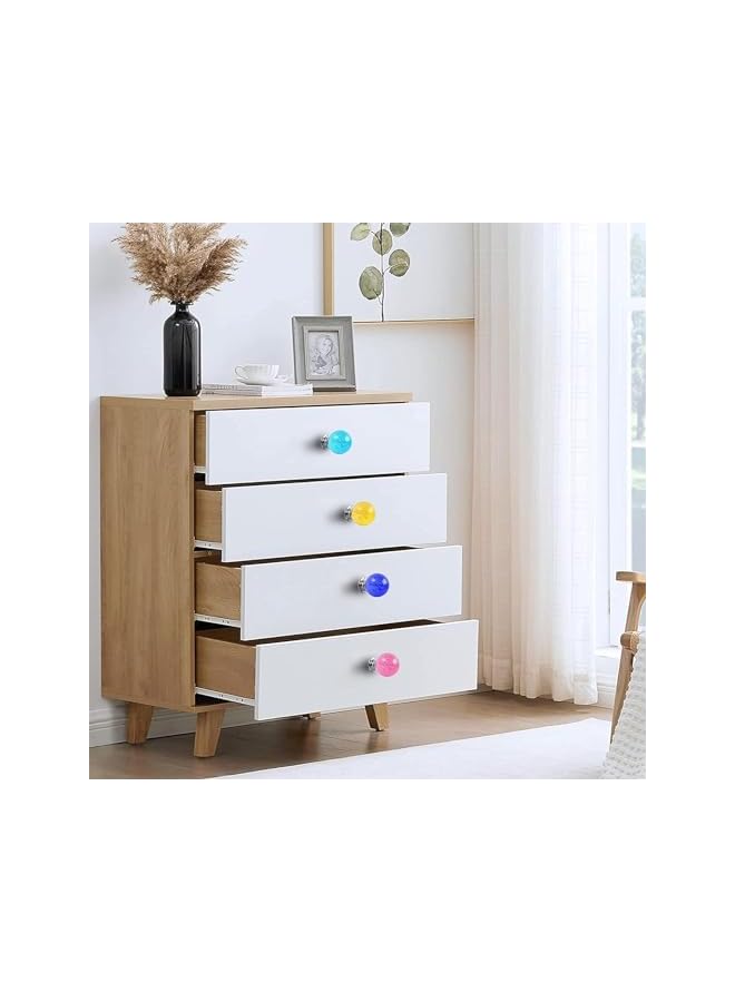 The Bros 10 PCS Colorful Cabinet Knobs Round Glass Bubbles Knobs 30mm Smooth Drawer Pulls Handle for Home, Cabinet, Drawer and Dresser with 10 Screws - Image 5