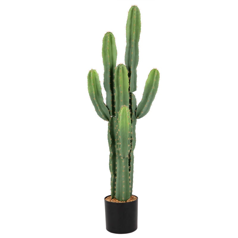Nafresh UV-Resistant Artificial Fake Cactus Plants 4ft â€“ Large Faux Cowboy Cactus for Indoor & Outdoor Home, Office, or Garden Decor - Image 1