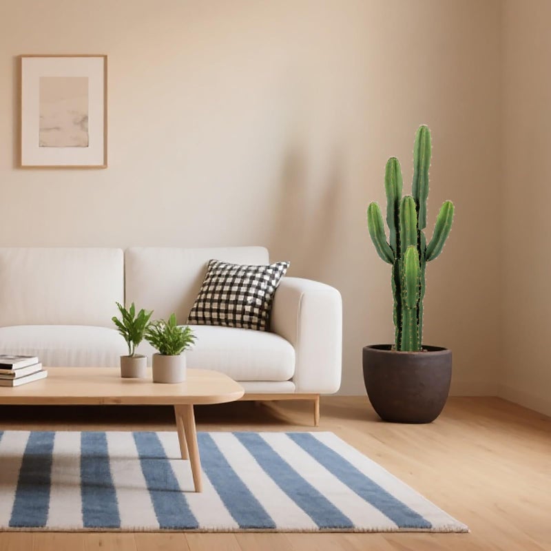 Nafresh UV-Resistant Artificial Fake Cactus Plants 4ft â€“ Large Faux Cowboy Cactus for Indoor & Outdoor Home, Office, or Garden Decor - Image 5