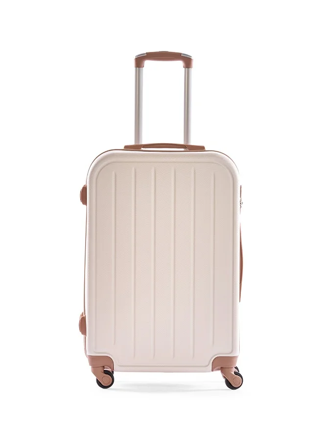 LIMRA Hardside 6 Piece Luggage Trolley Set Beige/Gold
