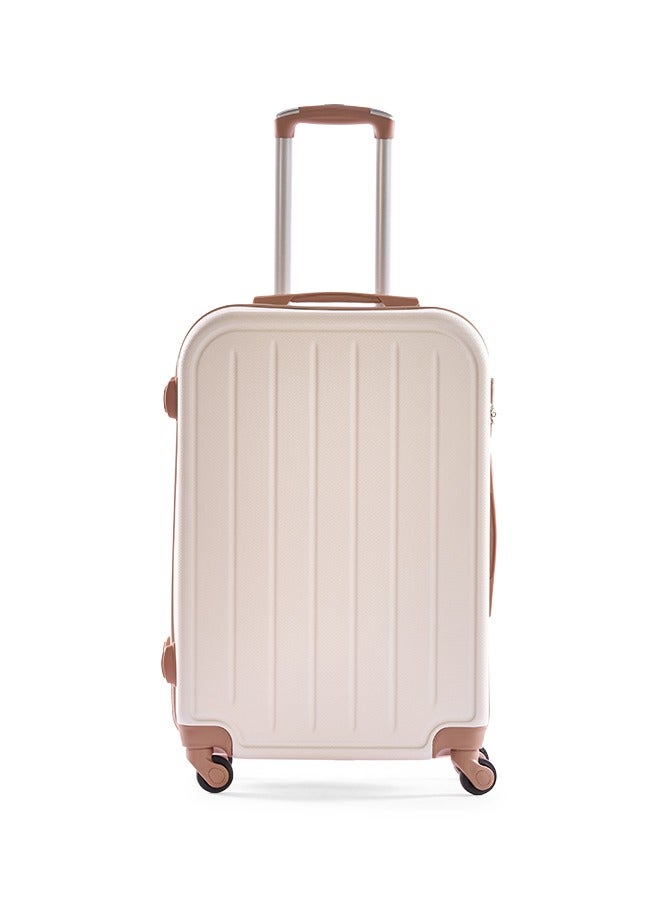 ليمرا طقم شنط سفر مكون من 6 حقائب أمتعة بعجلات و بتصميم صلب بيج/ذهبي - Image 3