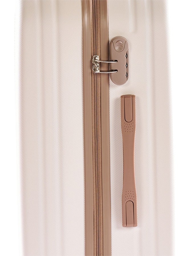 ليمرا طقم شنط سفر مكون من 6 حقائب أمتعة بعجلات و بتصميم صلب بيج/ذهبي - Image 4