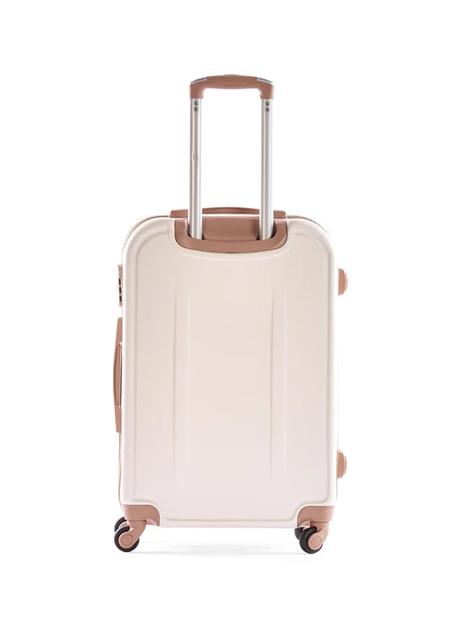 LIMRA Hardside 6 Piece Luggage Trolley Set Beige/Gold