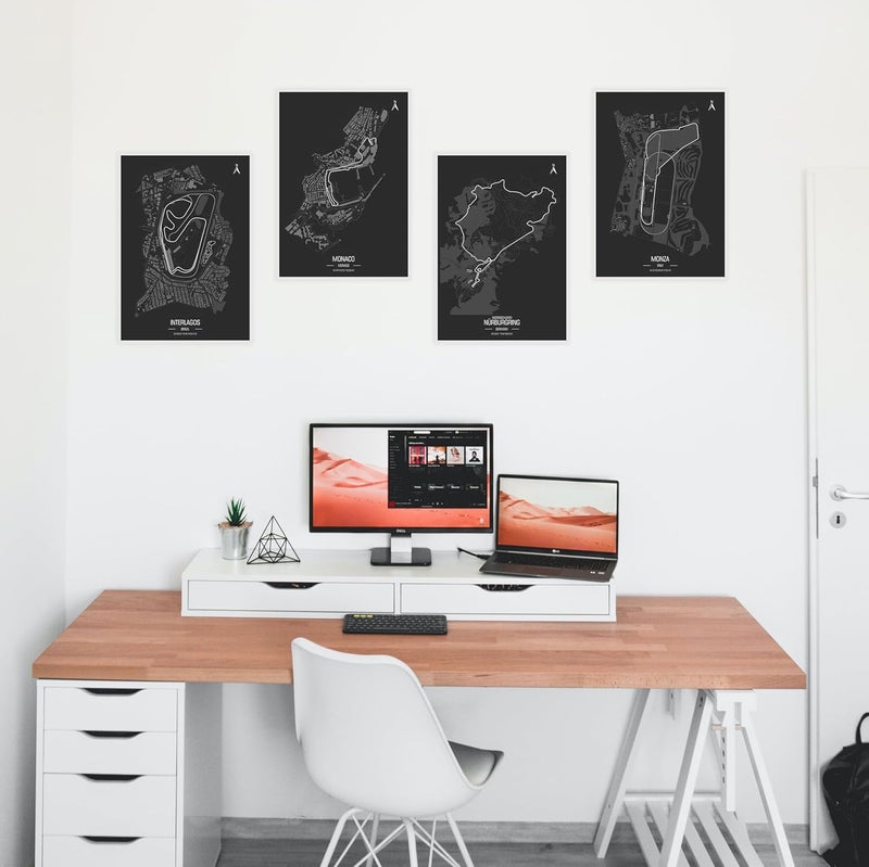 CodersParadise Formula 1 Wall Posters - Pack Of 6 | 8x12 inch (A4 Size) | Wall Poster For Home Bedroom, Living Room Décor And Aesthetics | Included Glue Dots (F1 Race Maps) - Image 4