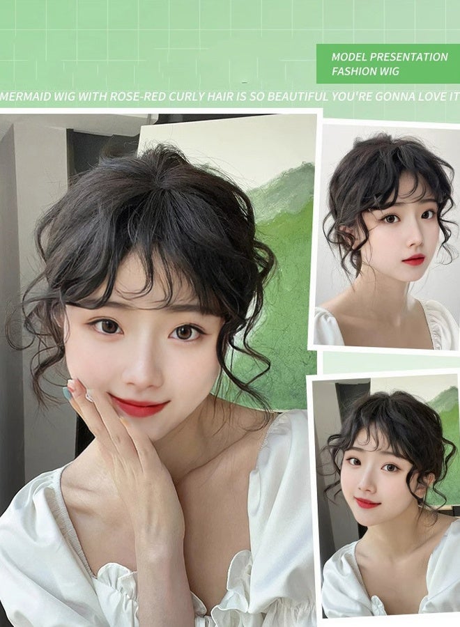 Hair Extensions Wig for Women Black Curls 2Pcs - Image 5