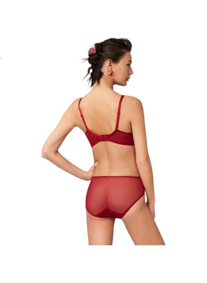 AIMER Women'S Underwear New Thin Mid-Waist Panties Jinse Zodiac Red Am238981 Red 160 - Image 2