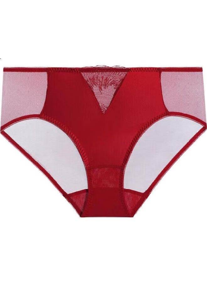 AIMER Women'S Underwear New Thin Mid-Waist Panties Jinse Zodiac Red Am238981 Red 160 - Image 1