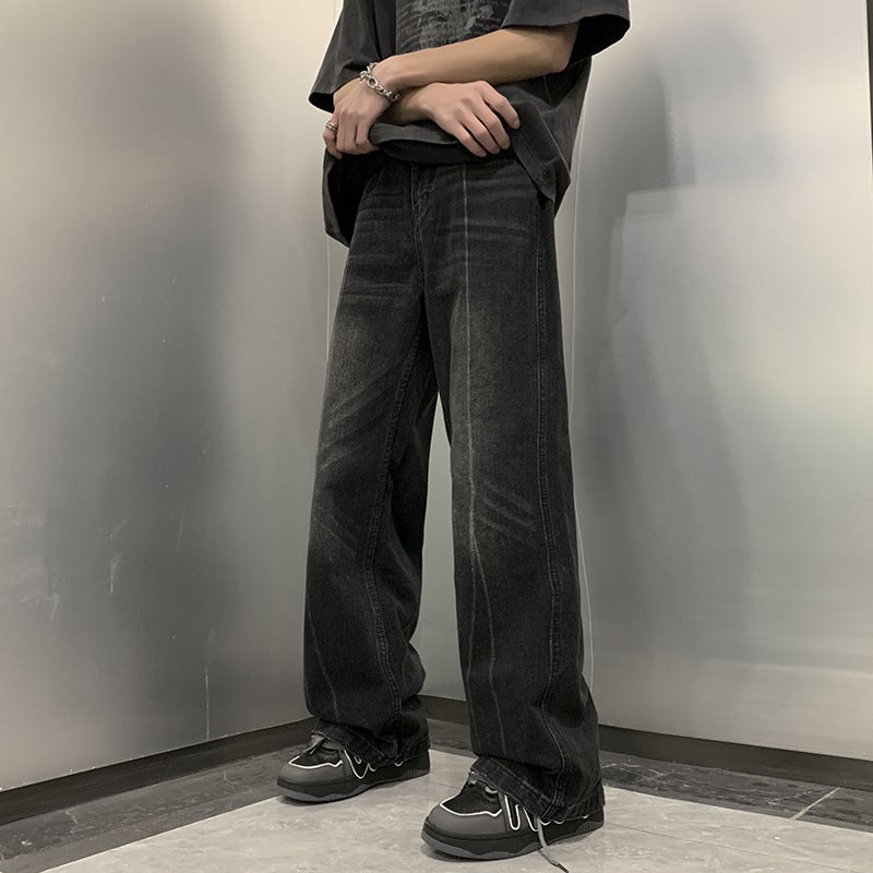 Unisex Classic Denim Jeans Loose Fit Daily Outdoor Wear - Image 1