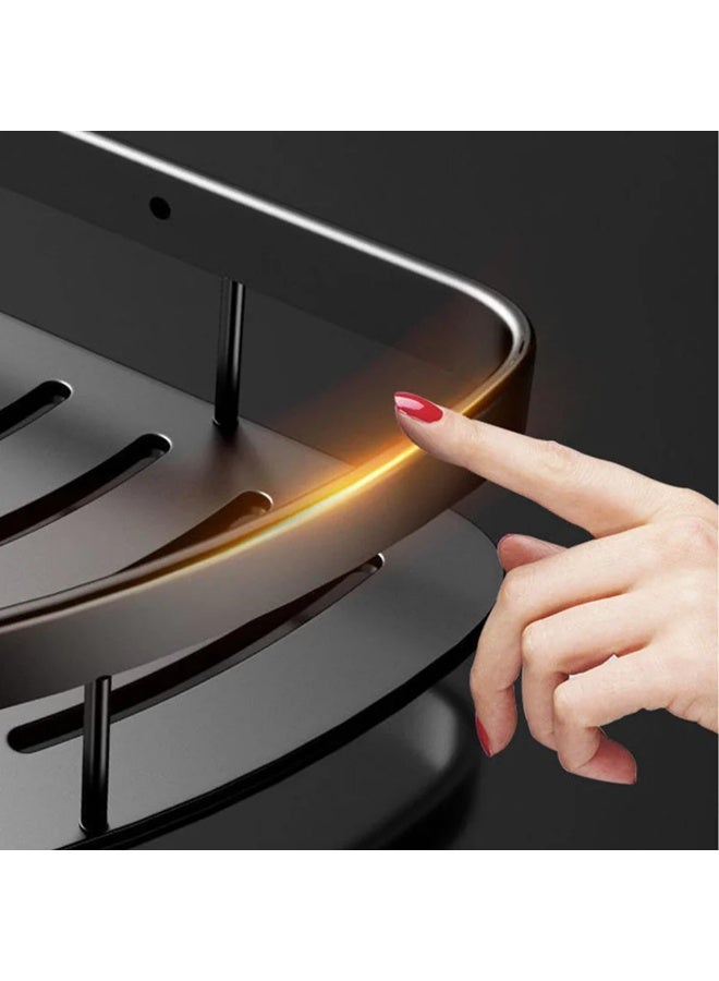 لوكيبا رف دش بدون حفر للركن، عبوة من 1 منظم حمام، رف حمام ذاتي اللصق، رف حمام مقاوم للصدأ مع 4 علاقات، رف زاوية الدش، سلة دش بدون حفر - Image 3