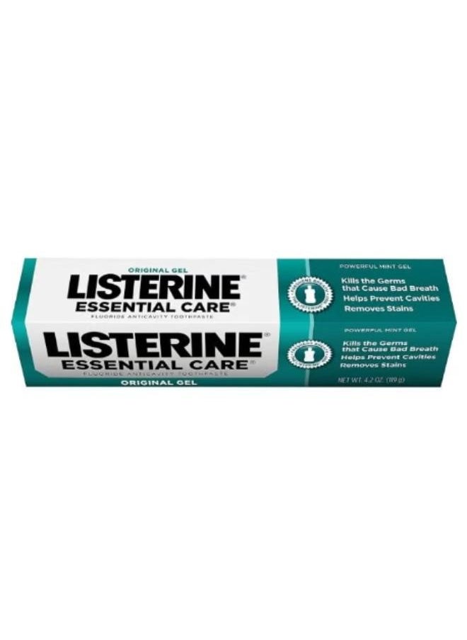 Listerine 3 Piece Set Essential Care Toothpaste Powerful Mint Gel 3X119 G  - Image 2