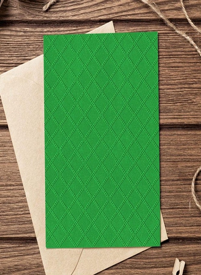 Hying Diamond Square Plastic Embossing Folders for Card Making, Buffalo Plaid Embossing Folder DIY Craft Folders Template Stencils for Scrapbooking Photo Album Decorations, 6.1 × 4.4 Inch - Image 4