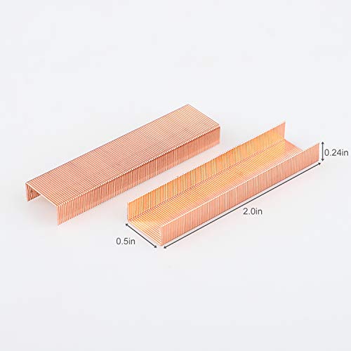 Alsisk 26/6 Standard Staples,1/4 Inch Leg,4 Boxes-4000, Rose Gold - Image 3