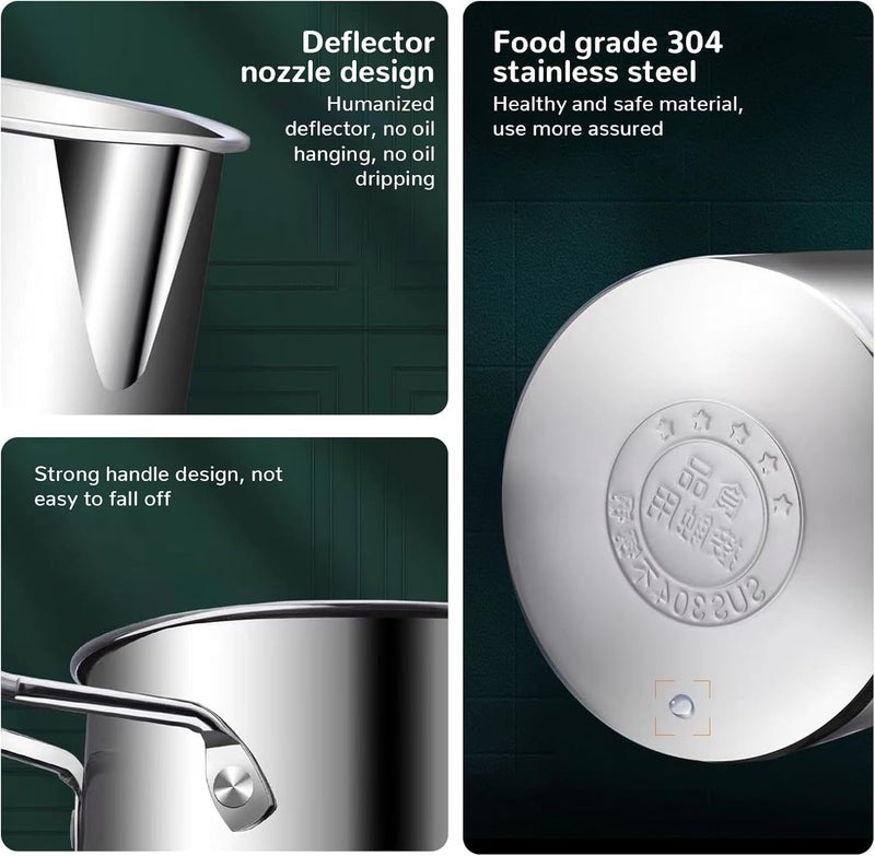 Stainless Steel Deep Fryer with Strainer Basket and Splash Guard – Practical Oil Frying Pan with Heat Resistant Handle – Perfect for Frying Chicken and Potatoes Easy to Clean for Home Use - Image 2