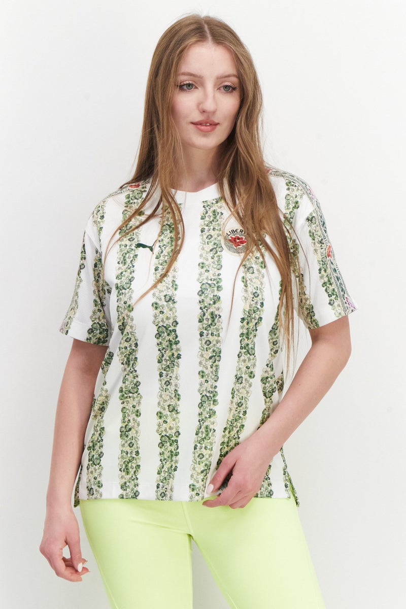 Puma x Liberty Women Sportswear Fit Short Sleeve Printed Training T Shirt, Multicolor - Image 1