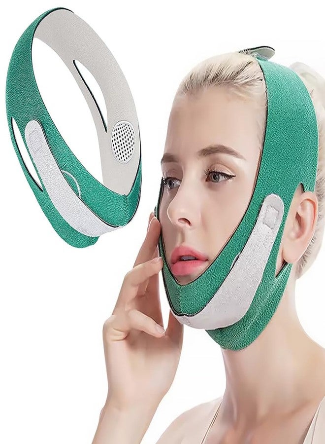 BIRDLINE V-Shape Face Slimming Belt | Double Chin Shaper for Men and Women | Facial Lift Mask for Slimming Cheeks, Anti-Wrinkle Chin Strap, Reusable Nylon Face Slimming Bandage (Multicolor) - Image 1